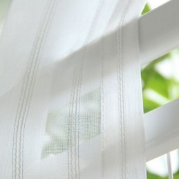 Rideaux En Voile Transparent Brodés Modernes, Rideau En Tulle Nordique, Rideau Sur Mesure Pour Salon