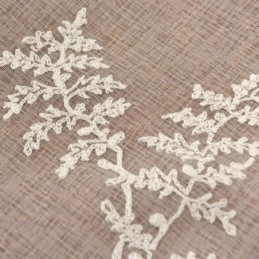 Rideau Transparent Blanc Sur Mesure En Tulle Brodé Pour Salon Et Chambre À Coucher