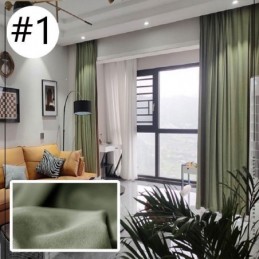 Rideau Occultant En Flanelle Solide De Style Nordique Pour Hôtel, Rideau Sur Mesure