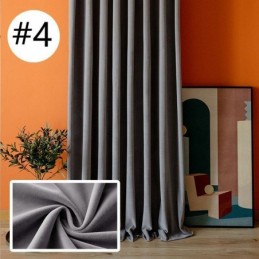 Rideau Occultant En Flanelle Solide De Style Nordique Pour Hôtel, Rideau Sur Mesure