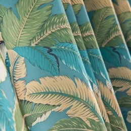 Rideaux En Coton Et Lin De Style Américain Imprimés Feuilles De Bananier