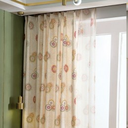 Rideau En Coton Et Lin Sur Mesure, Style Américain, Semi-Occultant, Imprimé Floral