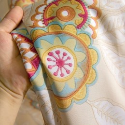 Rideau En Coton Et Lin Sur Mesure, Style Américain, Semi-Occultant, Imprimé Floral