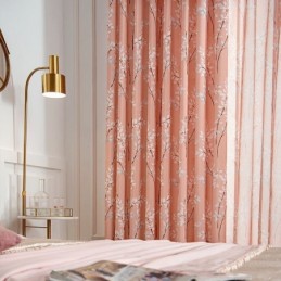 Rideau Sur Mesure Style Américain, Semi-Occultant, Imprimé Végétal