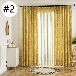 Rideau Sur Mesure Style Américain, Semi-Occultant, Imprimé Végétal