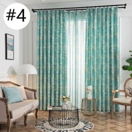 Rideau Sur Mesure Style Américain, Semi-Occultant, Imprimé Végétal