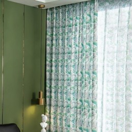 Rideau Semi-Occultant Sur Mesure, Style Américain, Imprimé Végétal