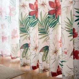 Rideaux De Style Américain À Imprimé Végétal