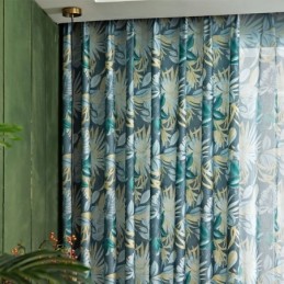 Rideau De Style Américain Sur Mesure, Imprimé Végétal
