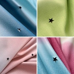 Rideau Occultant Sur Mesure En Forme D'Étoile Creuse Avec Voile Pour Chambre À Coucher
