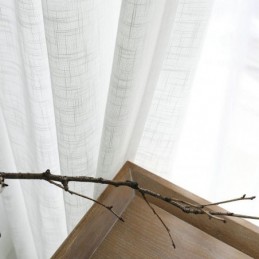 Rideau Transparent Blanc Sur Mesure, Couleur Unie, Pour Salon, Chambre À Coucher