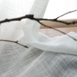 Rideau Transparent Blanc Sur Mesure, Couleur Unie, Pour Salon, Chambre À Coucher