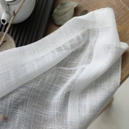 Rideau Transparent Blanc Sur Mesure, Couleur Unie, Pour Salon, Chambre À Coucher