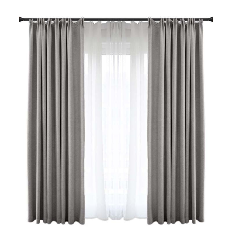 Rideau Occultant Gris Uni Sur Mesure, Tissu Moderne Et Simple Pour Salon Et Chambre À Coucher