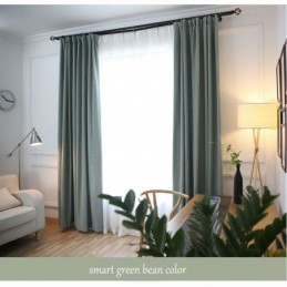 Rideau Moderne Sur Mesure, Protection De L'Environnement, En Coton Et Lin, Couleur Unie, Pour Salon