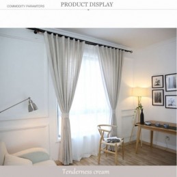 Rideau Moderne Sur Mesure, Protection De L'Environnement, En Coton Et Lin, Couleur Unie, Pour Salon