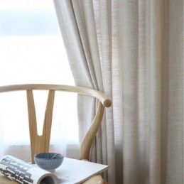 Rideau Moderne Sur Mesure, Protection De L'Environnement, En Coton Et Lin, Couleur Unie, Pour Salon