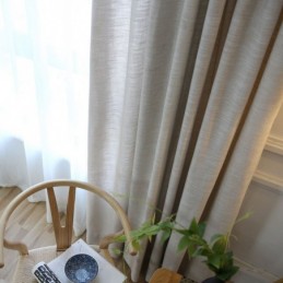 Rideau Moderne Sur Mesure, Protection De L'Environnement, En Coton Et Lin, Couleur Unie, Pour Salon