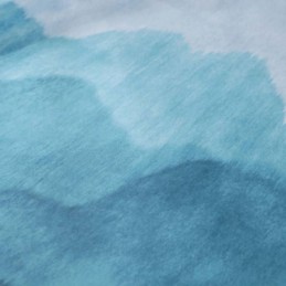 Rideau Imprimé Brouillard Bleu Sur Mesure, Rideau Moderne Et Simple, Occultant, Pour Salon, Chambre À Coucher, Tissu Pour Enfants
