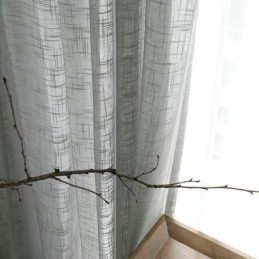 Rideau Transparent Gris Sur Mesure, Voile Respirant De Couleur Unie Pour Salon Et Chambre À Coucher