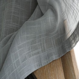Rideau Transparent Gris Sur Mesure, Voile Respirant De Couleur Unie Pour Salon Et Chambre À Coucher