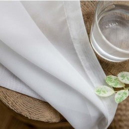 Rideau Transparent En Mousseline Blanche Sur Mesure, Tissu Respirant Moderne Pour Salon, Chambre À Coucher, Chambre D'Enfant