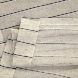 Rideau Transparent Simple Nordique Fait Sur Mesure, Rayures Jacquard, Environnement, Tissu Mélangé De Lin Protecteur