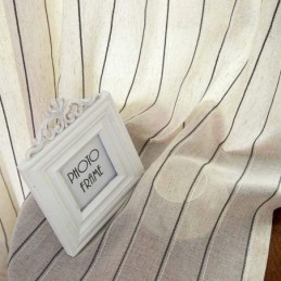 Rideau Transparent Simple Nordique Fait Sur Mesure, Rayures Jacquard, Environnement, Tissu Mélangé De Lin Protecteur