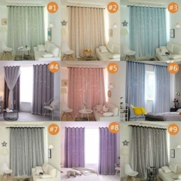 Rideaux Occultants Romantiques Avec Étoiles Pour Salon Et Chambre À Coucher