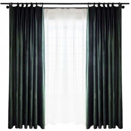 Rideau Occultant Max Sur Mesure, Imitation Velours, Couleur Unie Foncée, Pour Chambre À Coucher