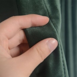 Rideau Occultant Max Sur Mesure, Imitation Velours, Couleur Unie Foncée, Pour Chambre À Coucher