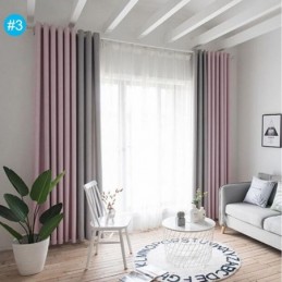 Rideau À Épissure Double Couleur, Sur Mesure, Moderne, Simple, Semi-Occultant, Pour Salon Et Chambre À Coucher