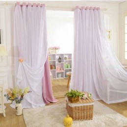 Rideaux Double Couche Occultants De Campagne Prêts À Poser, Personnalisation Avancée