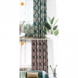 Rideau À Feuilles Vertes Sur Mesure, Motif Jungle, Romantique, Rural Américain, Chambre À Coucher, Salon, Tissu Occultant