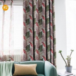 Rideau À Feuilles Vertes Sur Mesure, Motif Jungle, Romantique, Rural Américain, Chambre À Coucher, Salon, Tissu Occultant