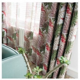 Rideau À Feuilles Vertes Sur Mesure, Motif Jungle, Romantique, Rural Américain, Chambre À Coucher, Salon, Tissu Occultant