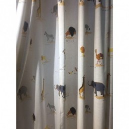 Rideau Beige À Motif Dessin Animé, Rideau Sur Mesure, Motif Lion, Girafe, Éléphant, Pour Chambre D'Enfant