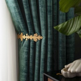 Rideau Occultant En Velours Max Sur Mesure, Couleur Unie Vert Malachite, Pour Chambre À Coucher