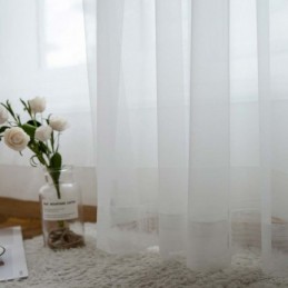 Rideau Transparent Respirant Blanc Sur Mesure, Tissu Moderne Et Simple Pour Salon, Chambre À Coucher, Bureau