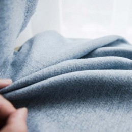 Rideau Occultant Bleu Uni Sur Mesure, Tissu Moderne Et Simple Pour Salon Et Chambre À Coucher
