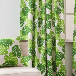 Rideau Imprimé Feuille De Bananier, Rideau Sur Mesure, Style Nordique, Pour Salon, Chambre À Coucher, Bureau, Tissu Semi-Occultant