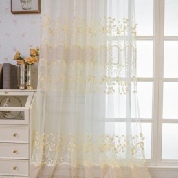 Rideau Transparent Nordique Sur Mesure, Broderie De Vigne, Pour Salon, Chambre À Coucher