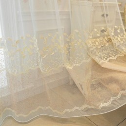Rideau Transparent Nordique Sur Mesure, Broderie De Vigne, Pour Salon, Chambre À Coucher