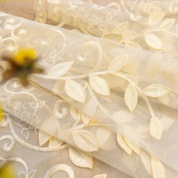 Rideau Transparent Nordique Sur Mesure, Broderie De Vigne, Pour Salon, Chambre À Coucher
