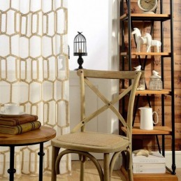 Rideau Transparent Brodé En Nid D'Abeille Sur Mesure, Tissu Abstrait Américain Pour Salon Et Chambre À Coucher