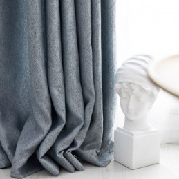 Rideau Occultant Élégant Sur Mesure, Couleur Unie, Pour Chambre À Coucher Ou Bureau