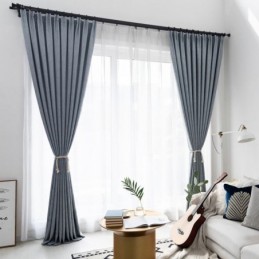 Rideau Occultant Élégant Sur Mesure, Couleur Unie, Pour Chambre À Coucher Ou Bureau
