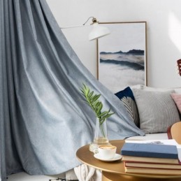 Rideau Occultant Élégant Sur Mesure, Couleur Unie, Pour Chambre À Coucher Ou Bureau