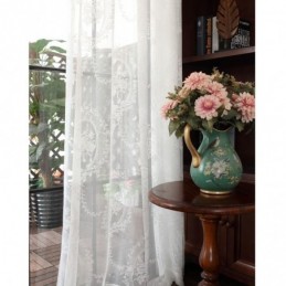 Rideau Transparent De Style Européen Sur Mesure, Panneau De Rideau En Dentelle, Rosace Et Miroir, Voile Pour Balcon, Baie Vitrée