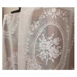 Rideau Transparent De Style Européen Sur Mesure, Panneau De Rideau En Dentelle, Rosace Et Miroir, Voile Pour Balcon, Baie Vitrée